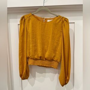 ASTR Yellow Long Sleeve Top